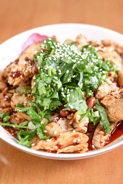 Sichuan Steamed Chicken in Chili Sauce Recipe Plate