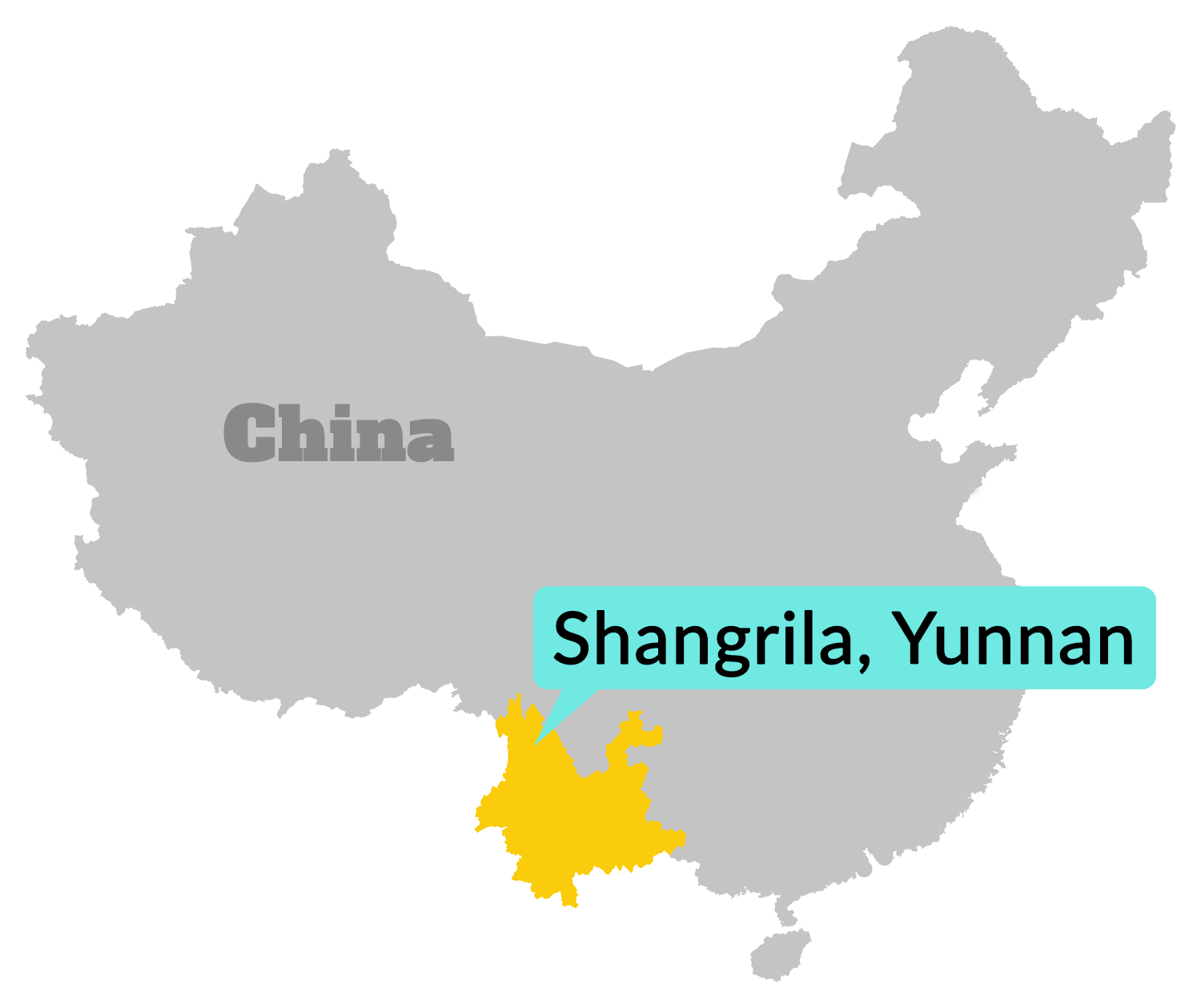 Shangrila Yunnan China Multi Day Trip China Yunnan Map