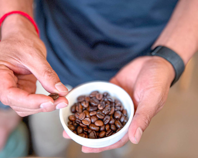 Bowl of coffee beans