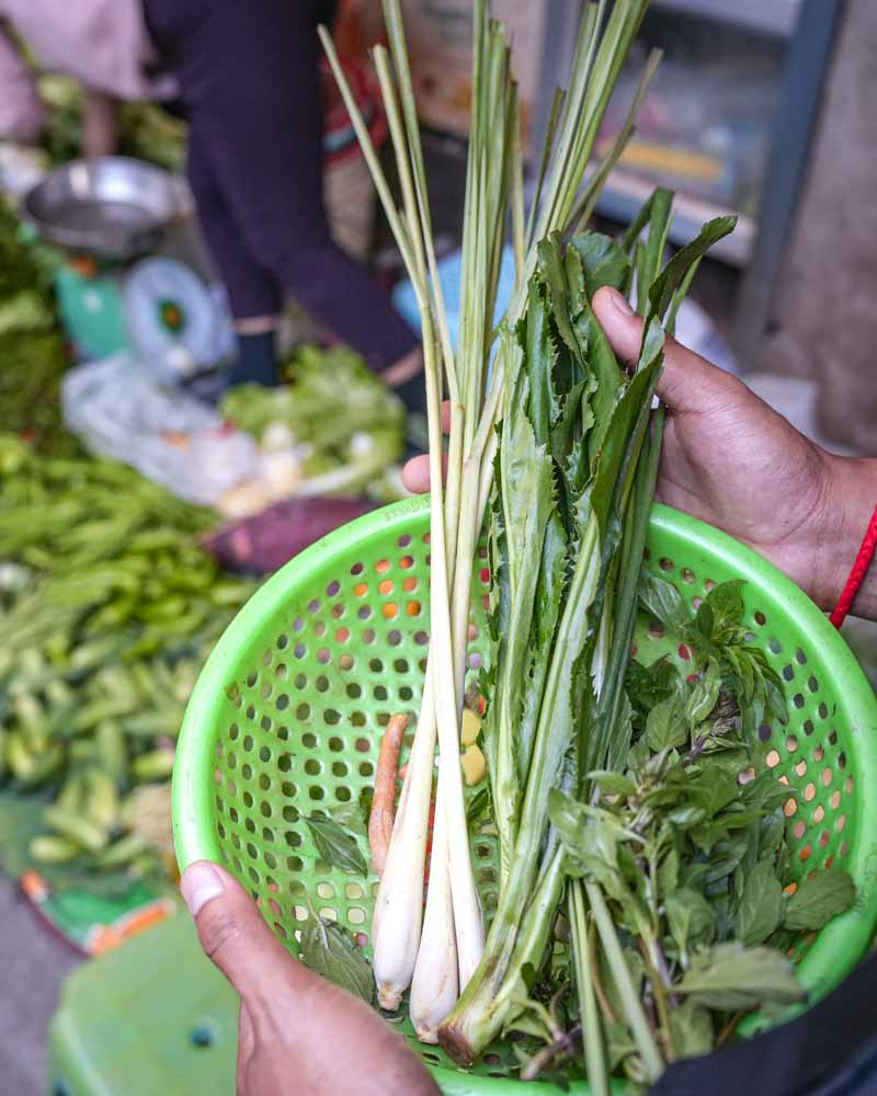 Phnom Penh Morning Market & Breakfast Tour Market Herbs