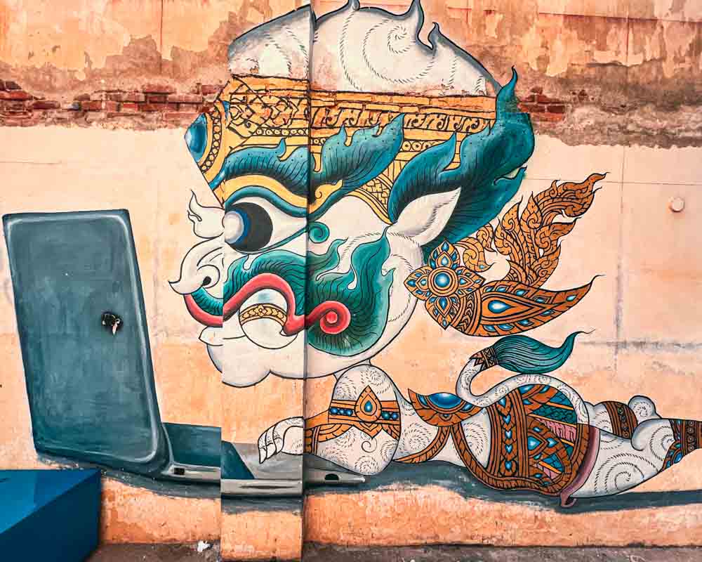 Cambodia Multi-Day Trip 5 Computer Street Art