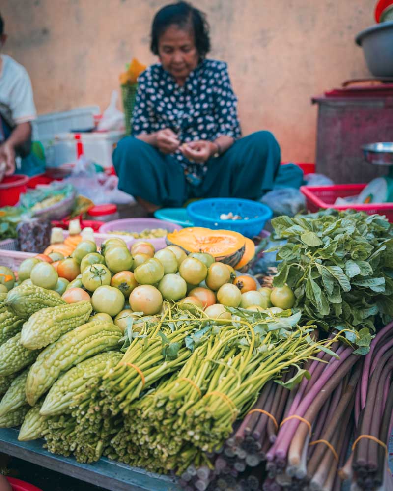 Discover Authentic Cambodia Multi-Day Trip Day 2 Market Vendor