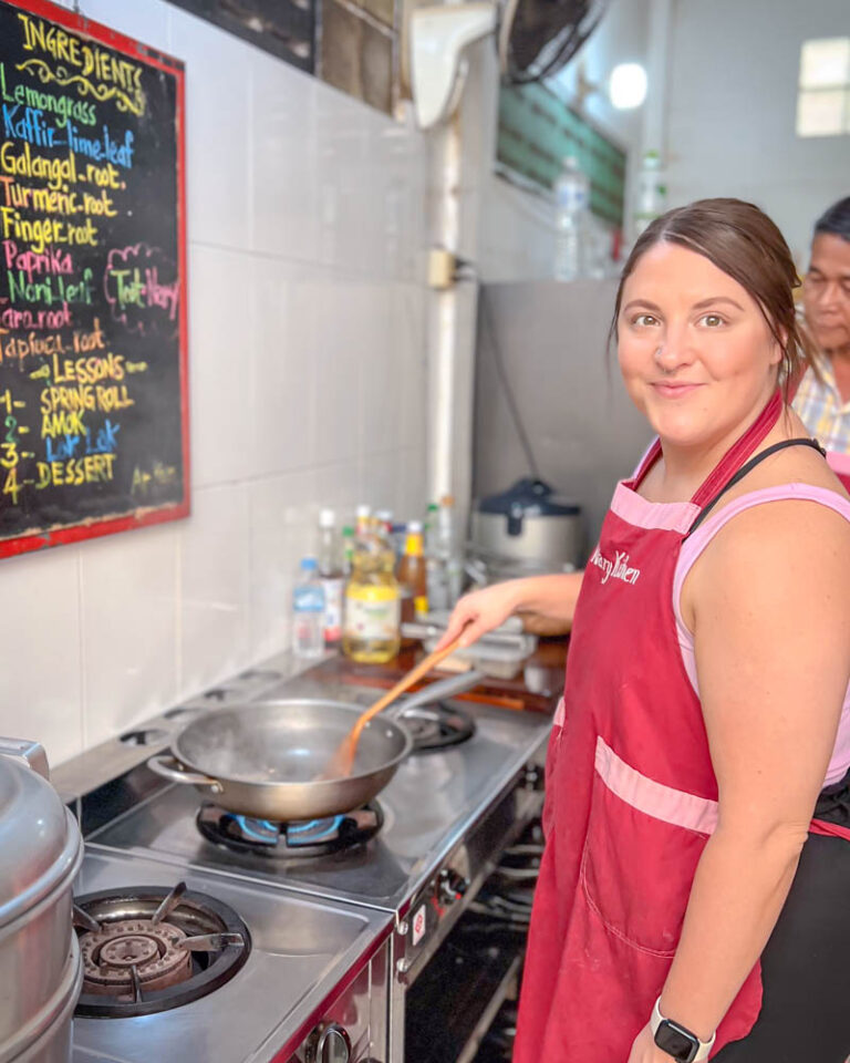Battambang cooking class student