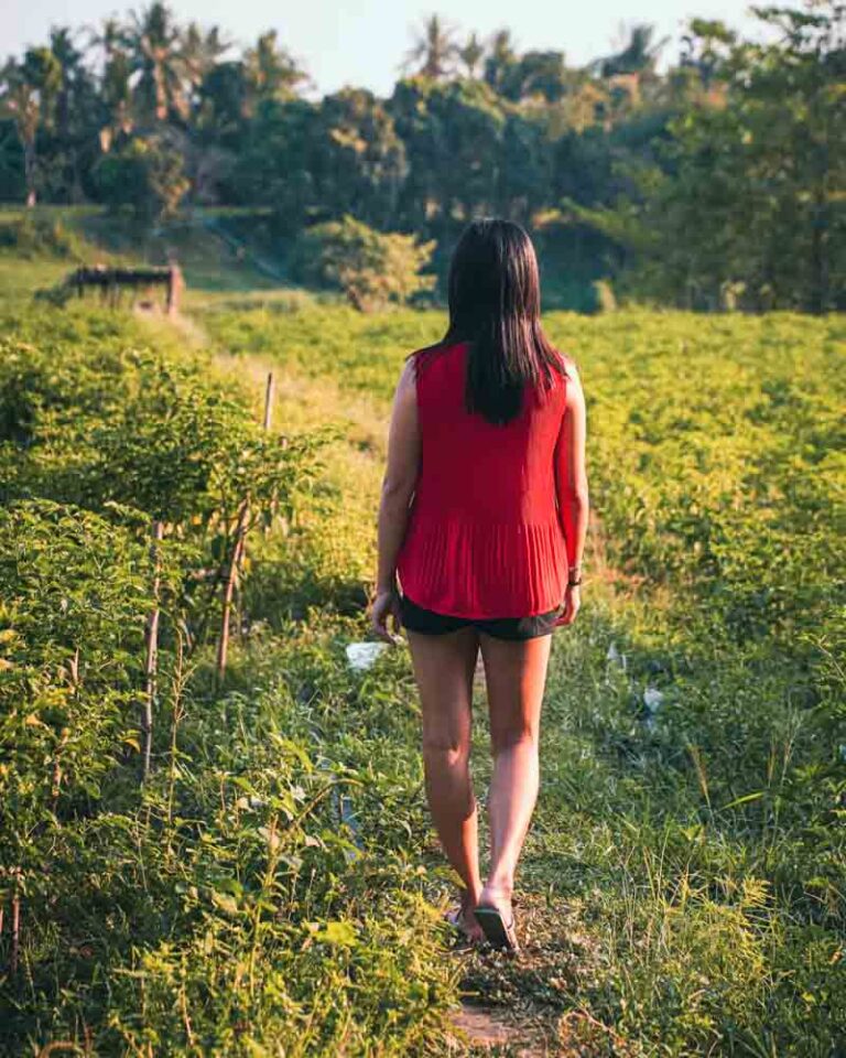 Tourist exploring Battambang
