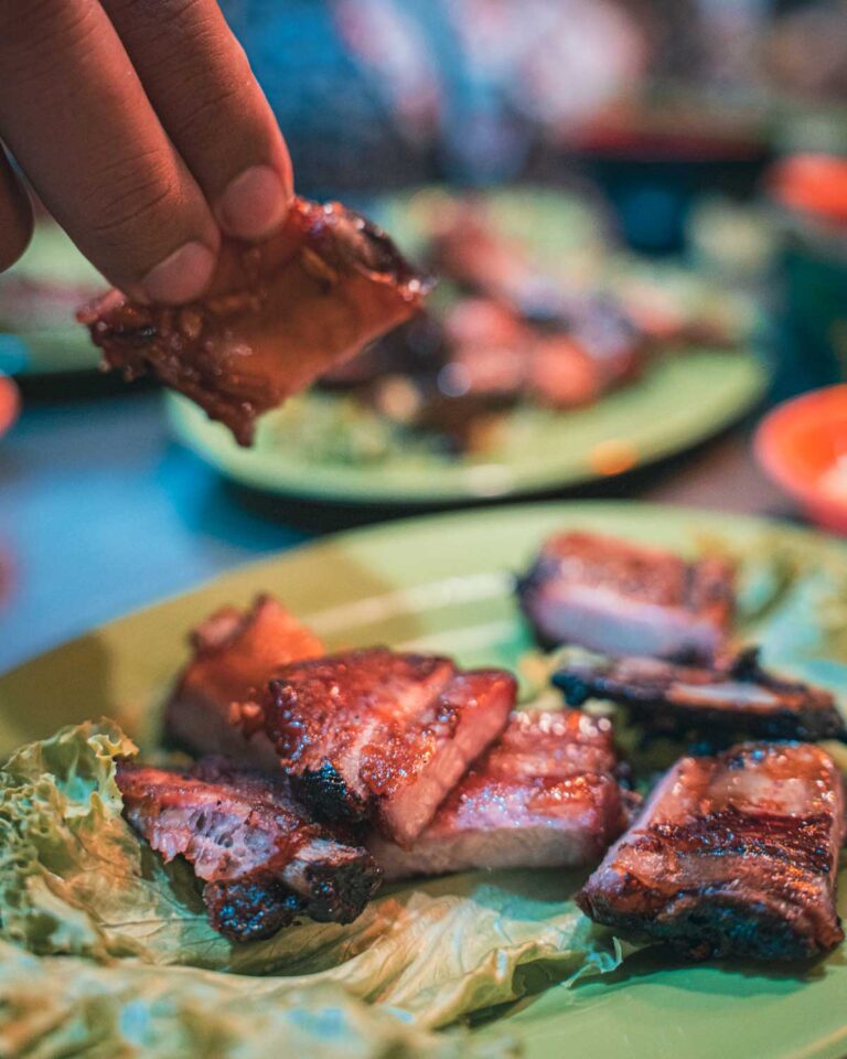 Cambodian barbecue ribs and dip