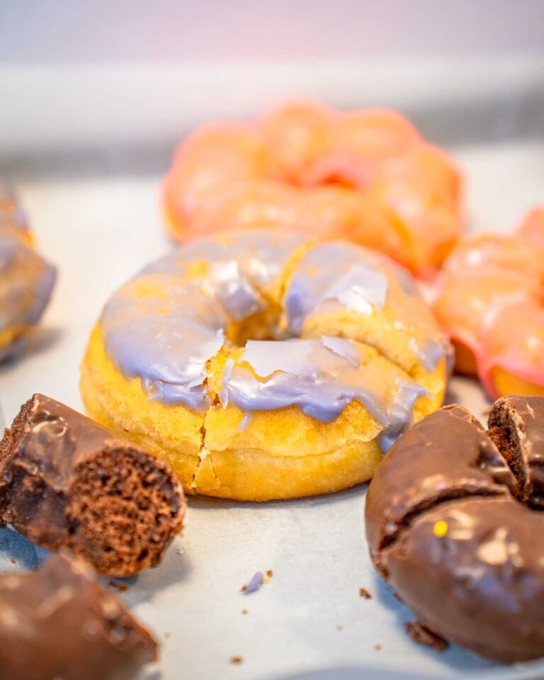 Lavender glaze donut