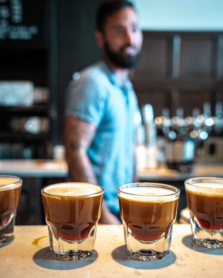 Cups of nitro cold brew