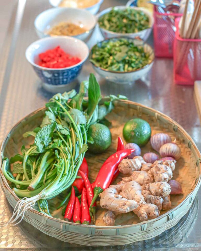 Lijiang cooking class ingredients