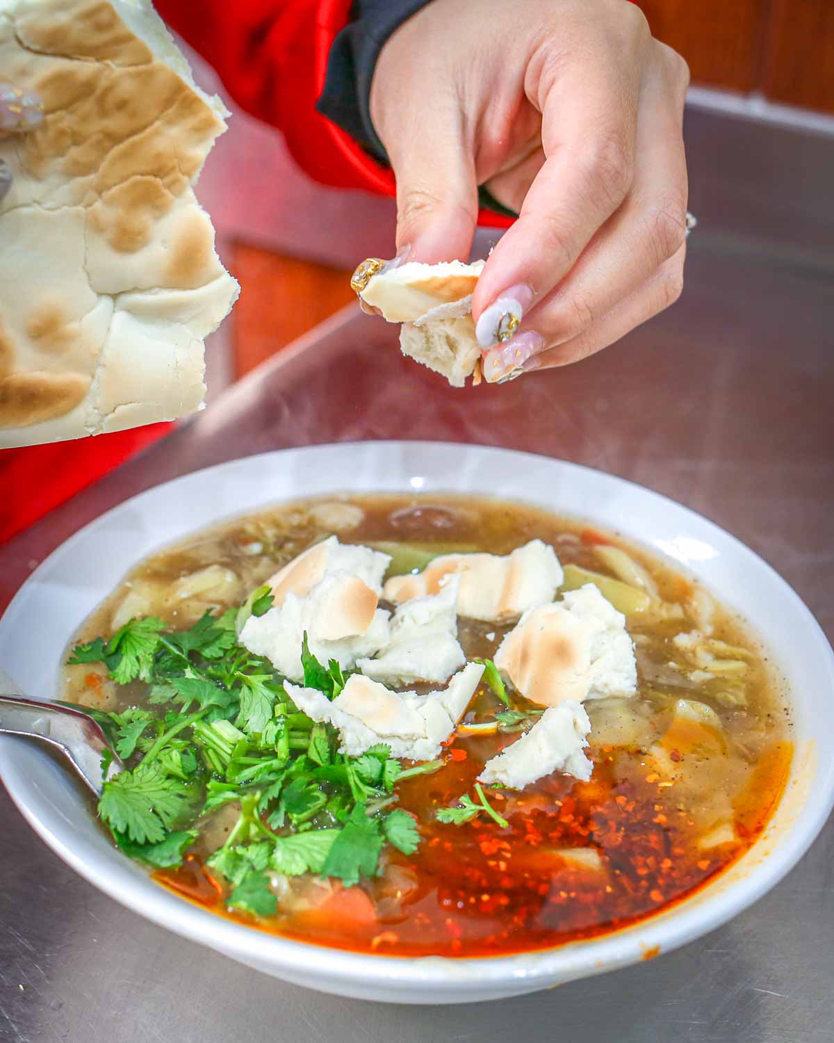 Xian Morning Market & Breakfast Food Tour Hot Sour Soup