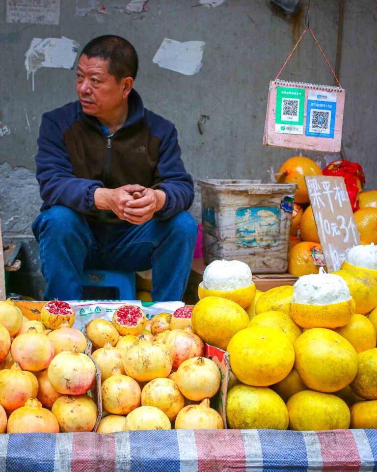 Chengdu market vendor