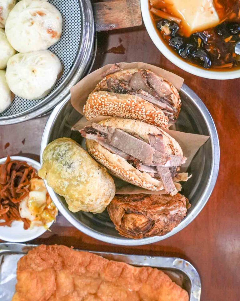 Beijing Hutong Breakfast Food Tour Sesame Bread Table