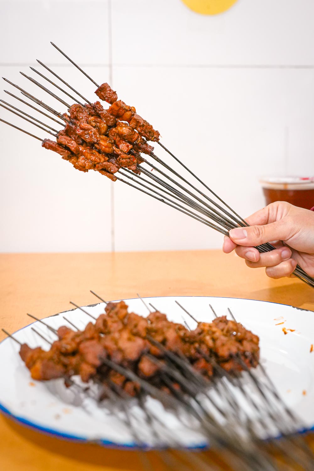 Handful of bbq skewers