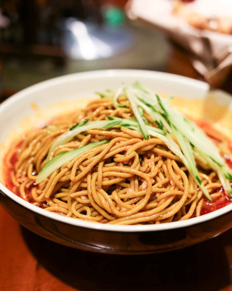 Bowl of buckwheat noodles