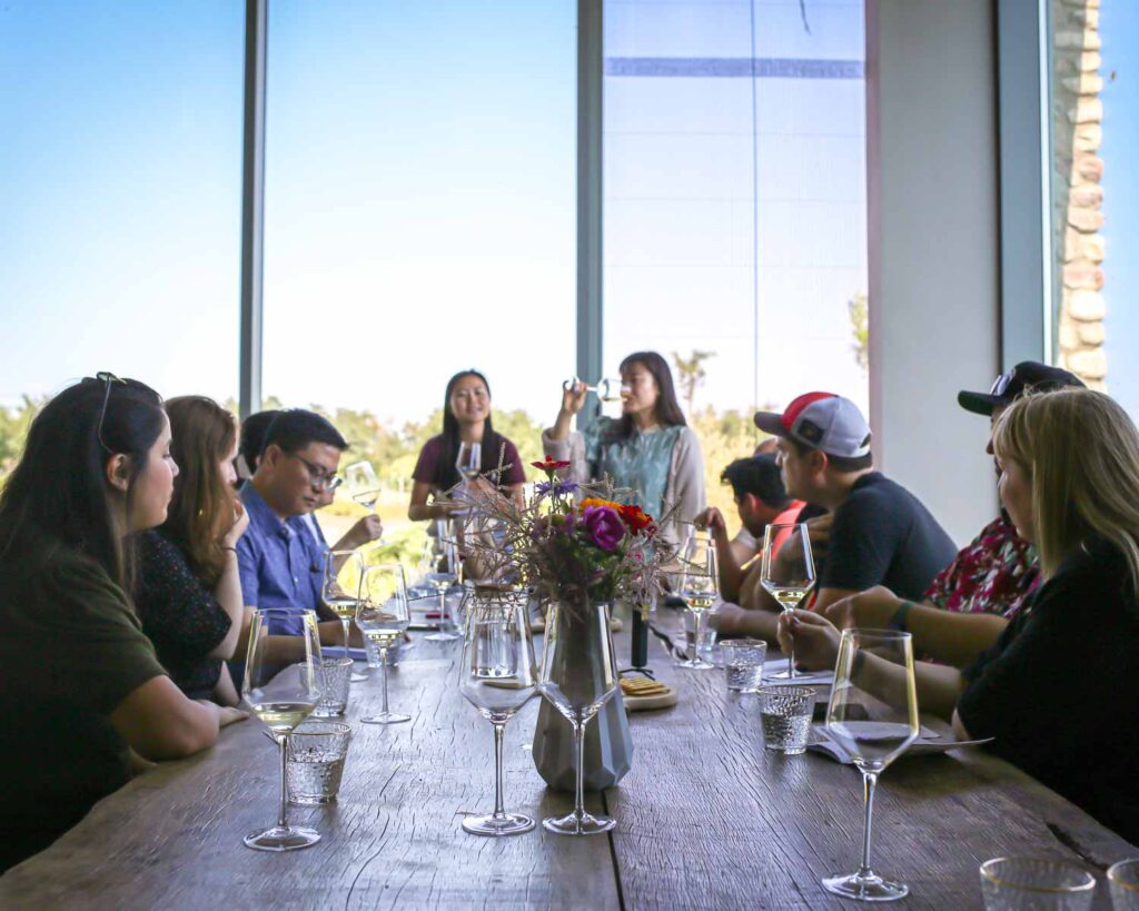 Wine tasting at Silver Heights