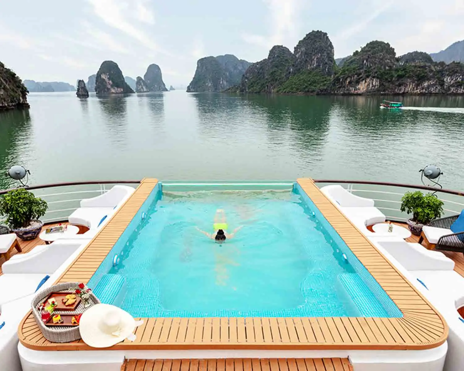 View of pool on cruise