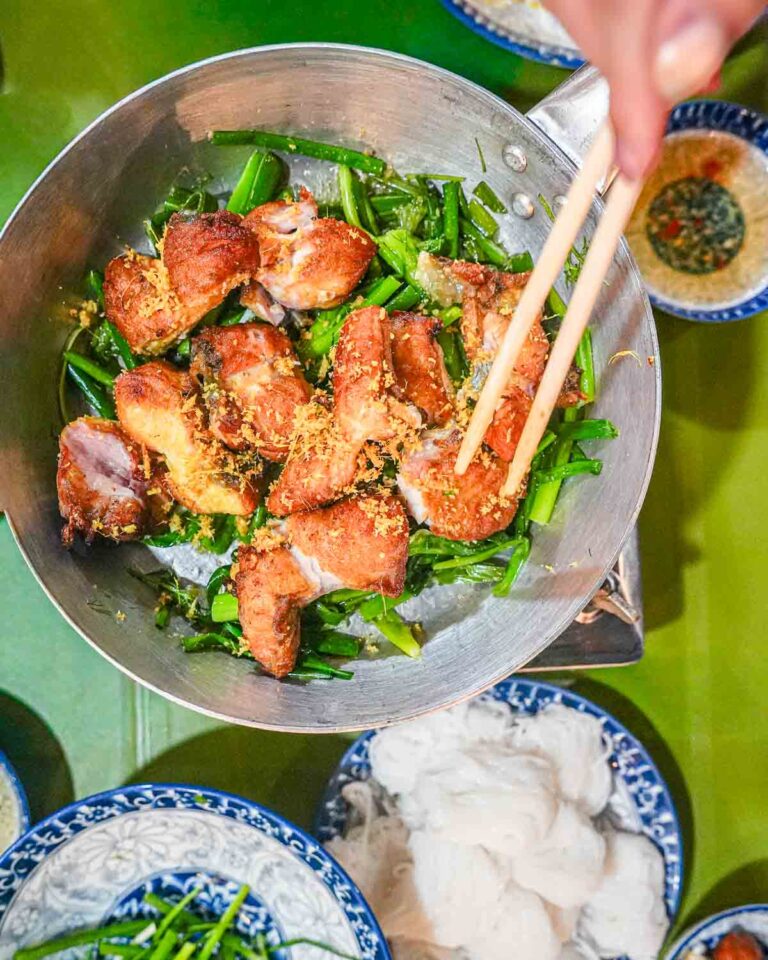 Tabletop grilled catfish