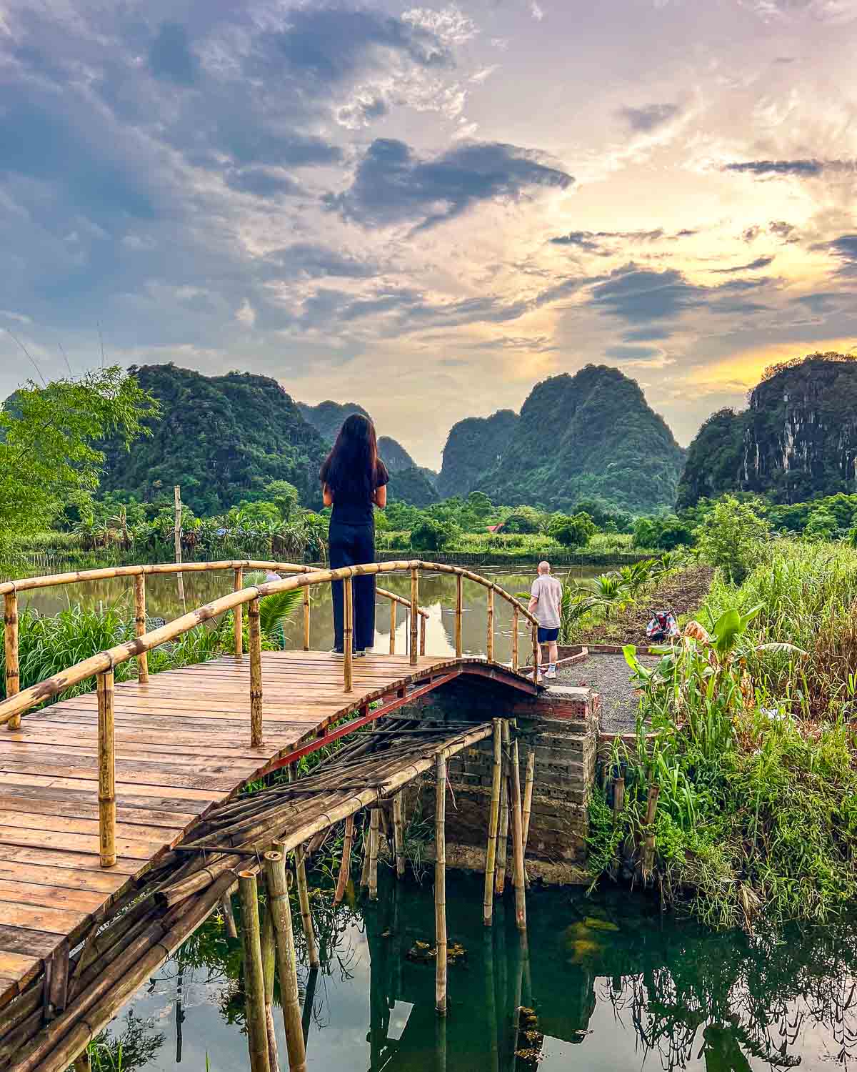 Exploring at sunset