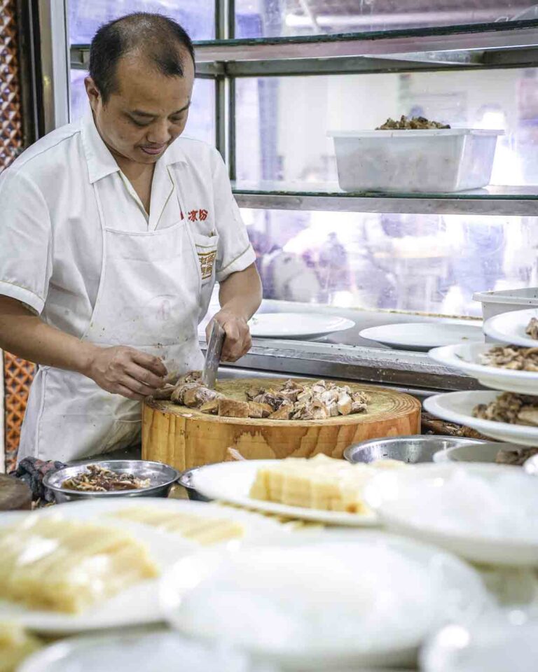 Chef Slicing Roast Meat
