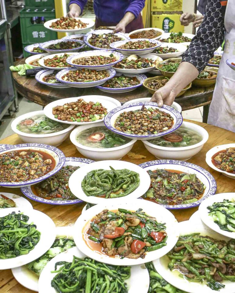 Piles of Dishes at Fly Restaurant
