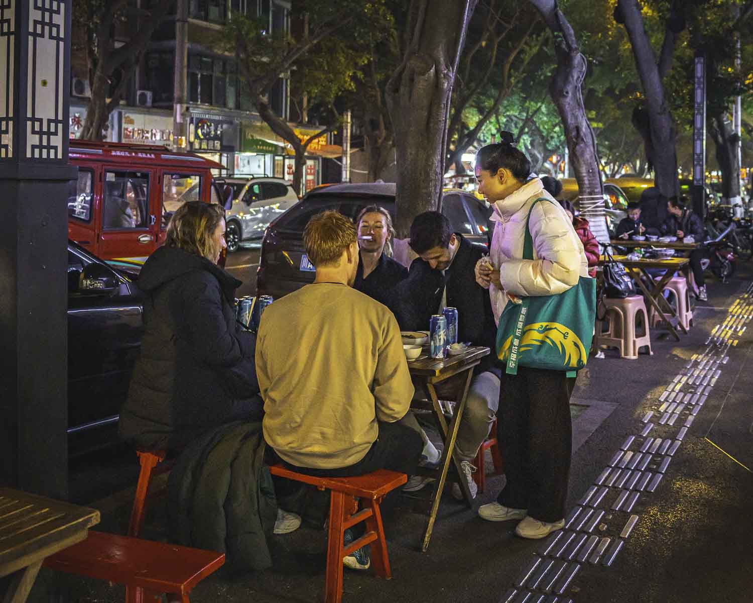 People Eating Chengdu Dumplings