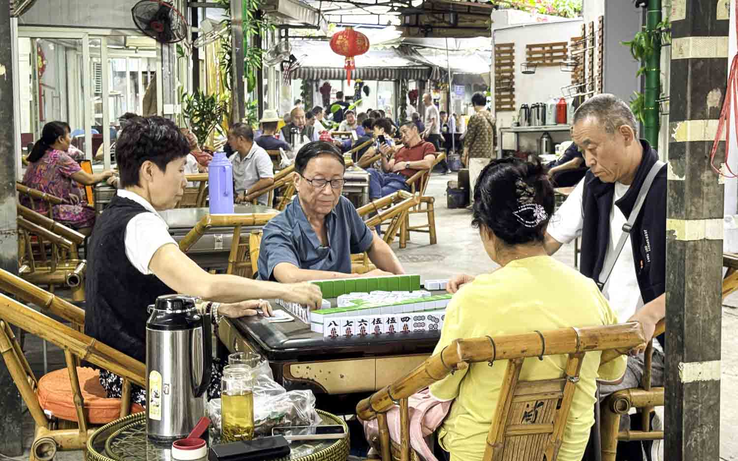 Locals Playing Mahjong