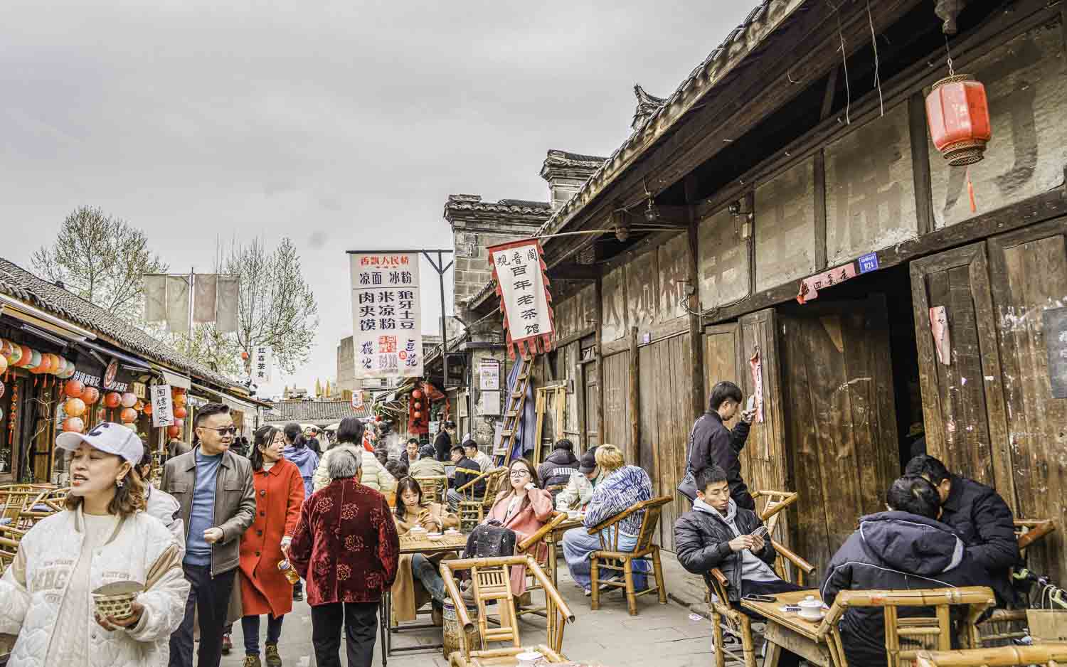 View of Street Outside Teahouse