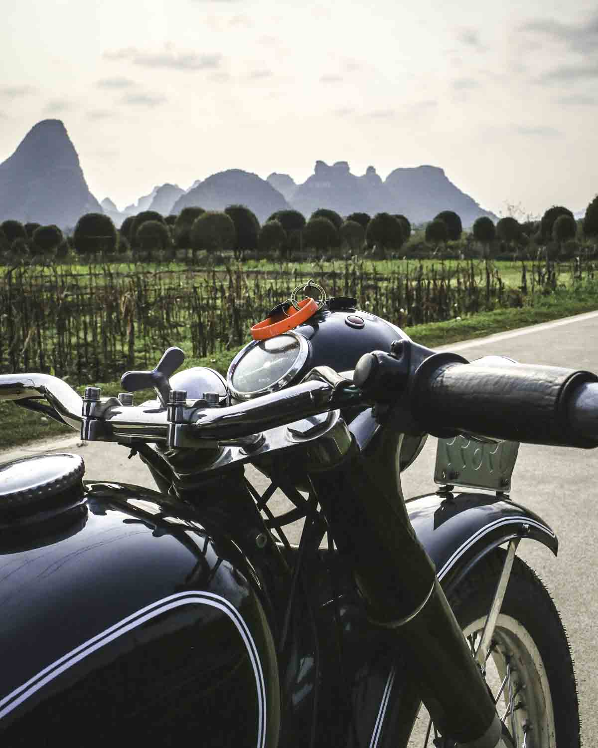 Countryside views from sidecar ride