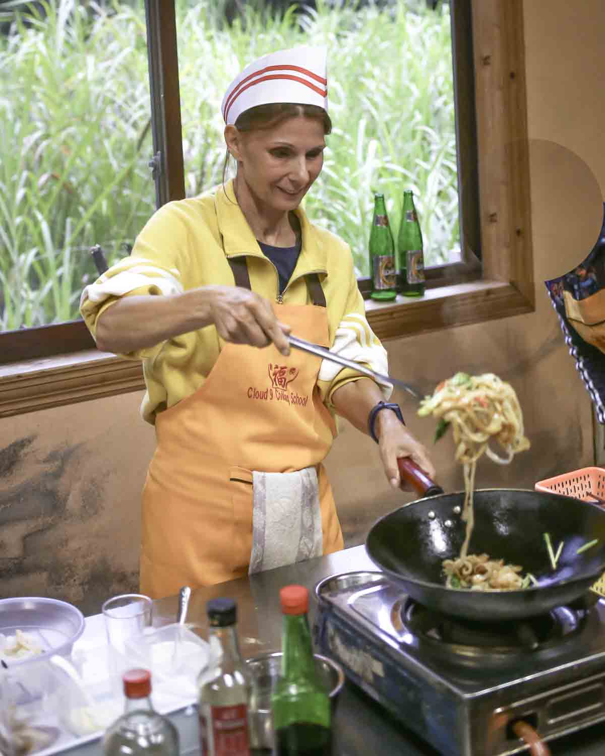 Person at a cooking class