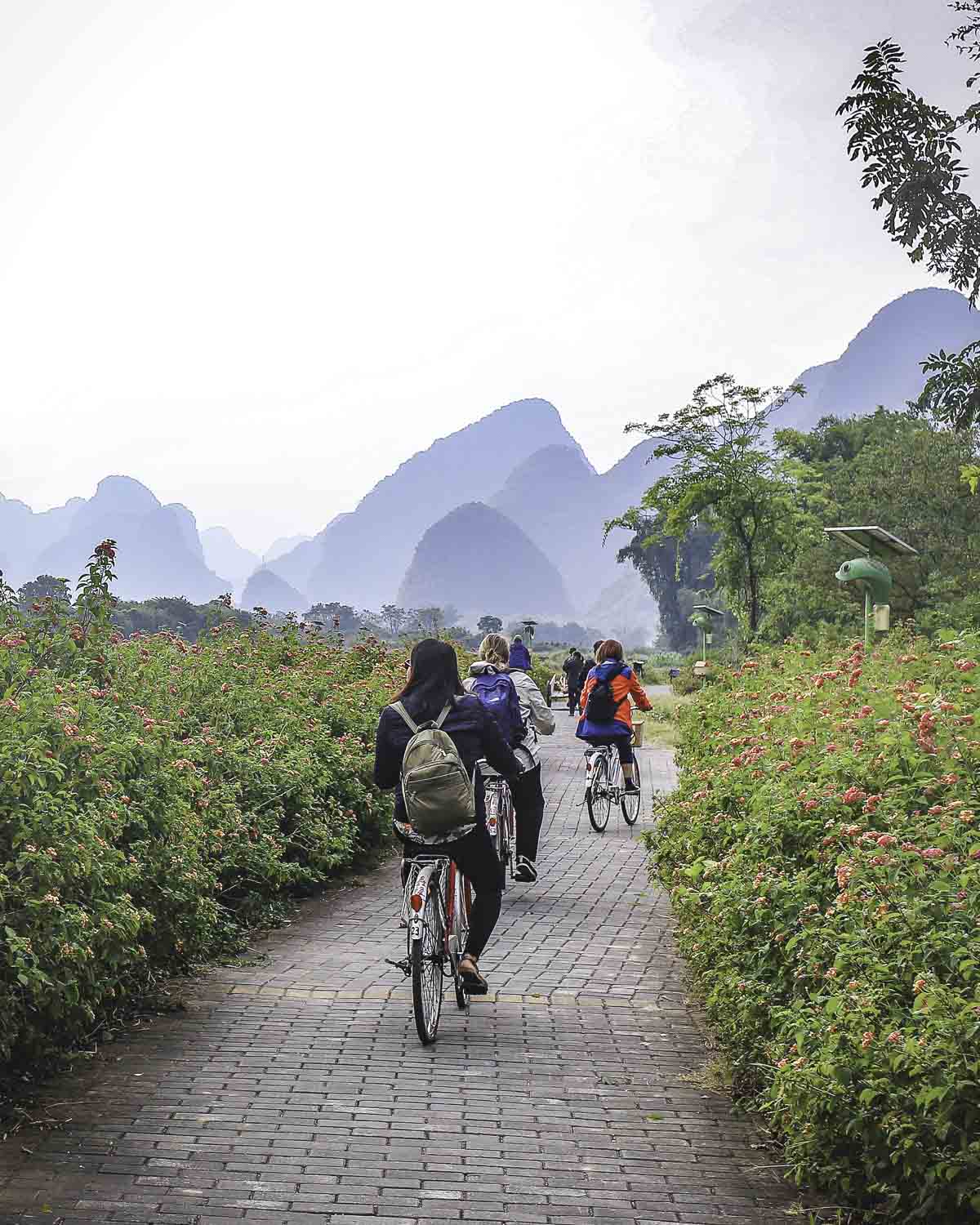 Biking through the countryside