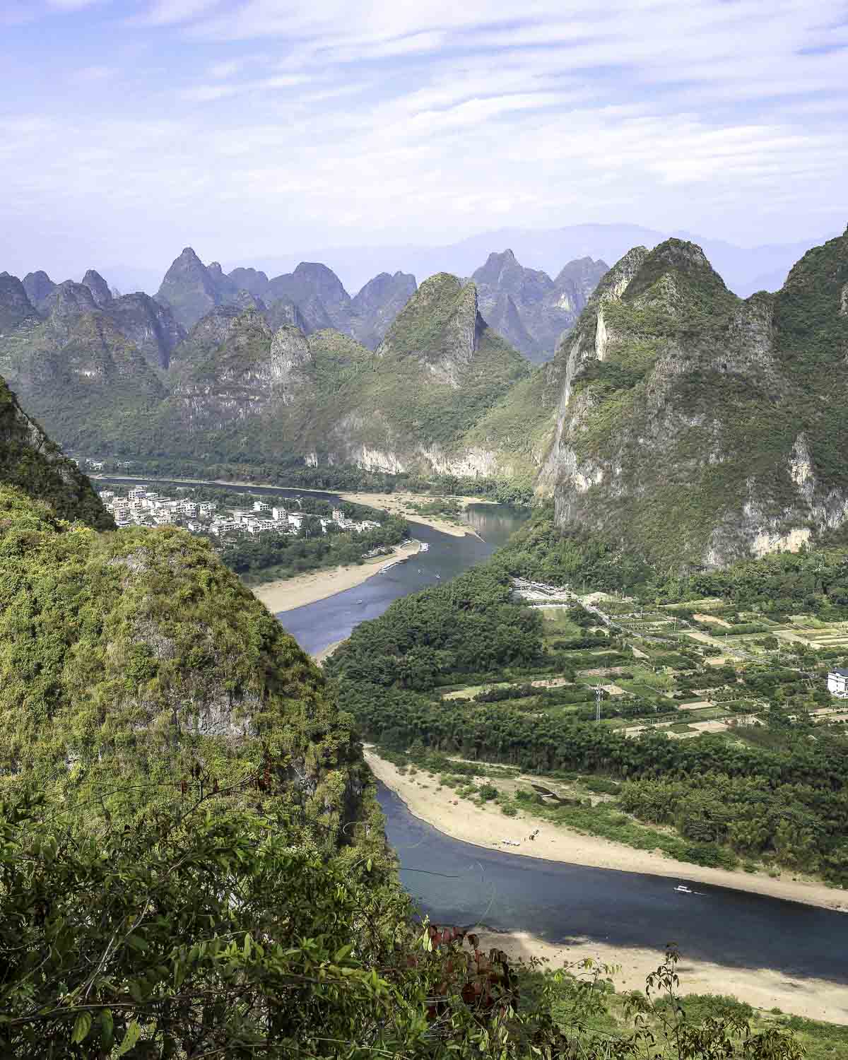 Views of river and mountains