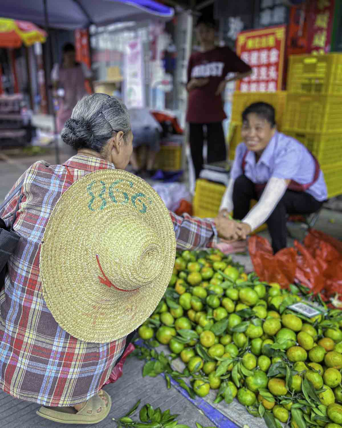 Locals at the market