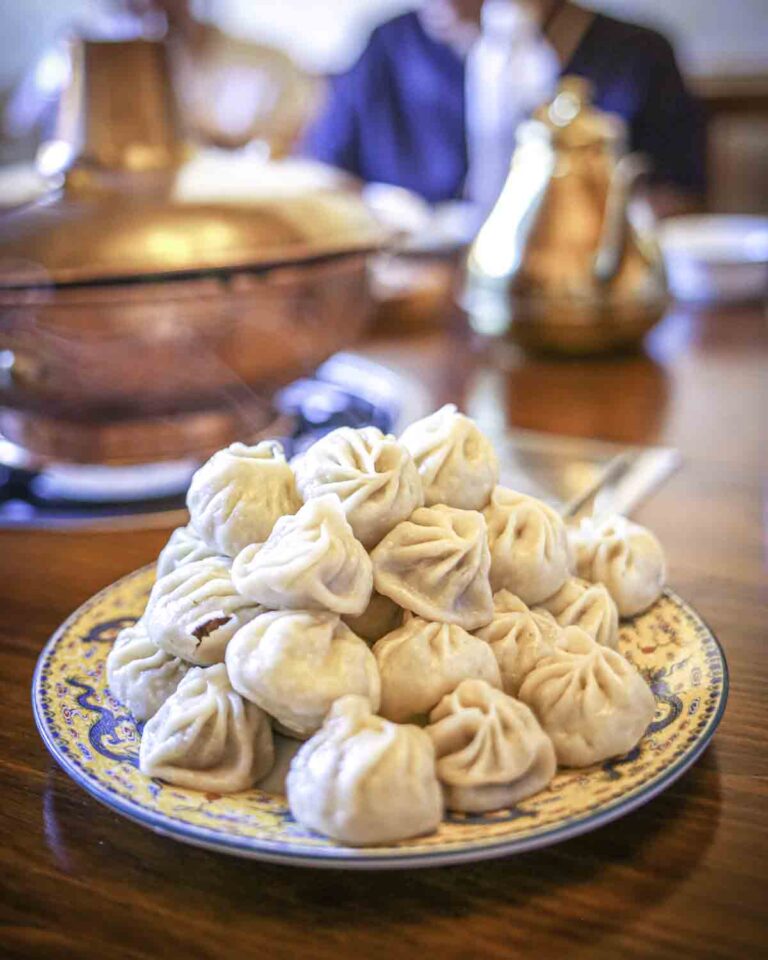 Giant plate of Tibetan dumplings