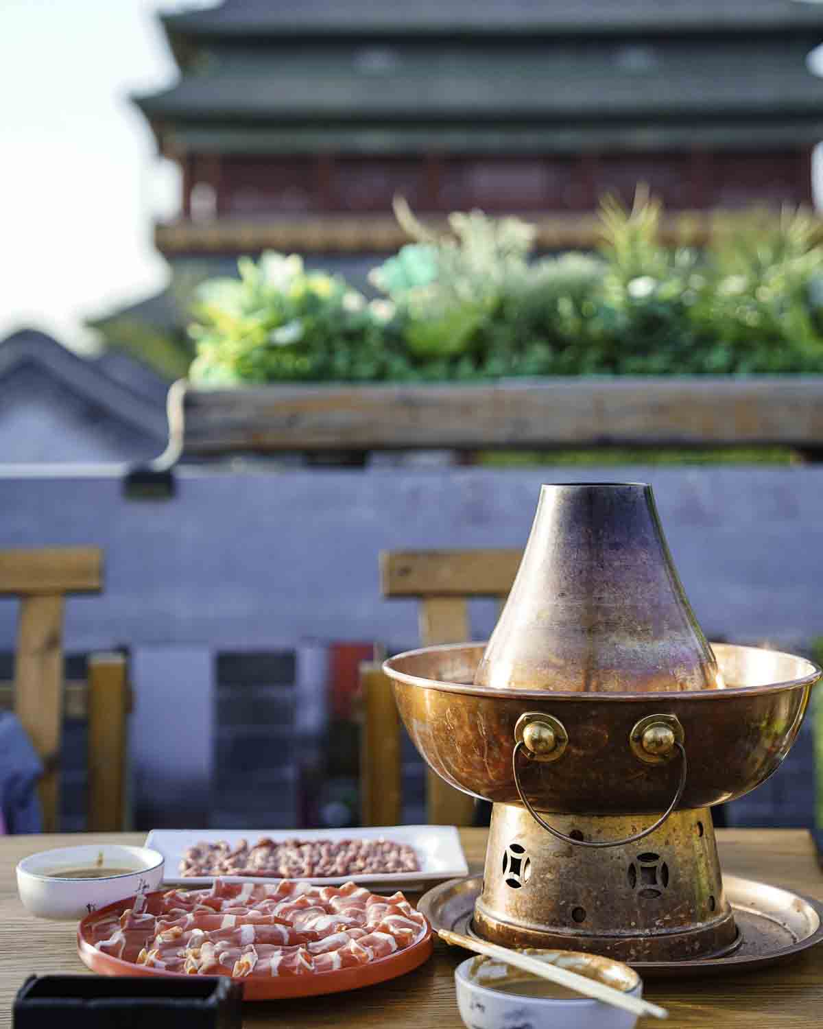 Rooftop Beijing-style hotpot