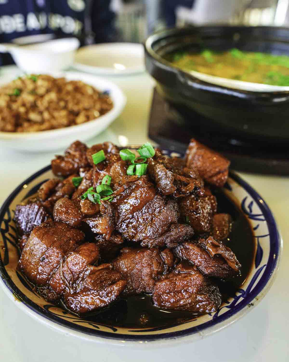 Braised pork at lunch