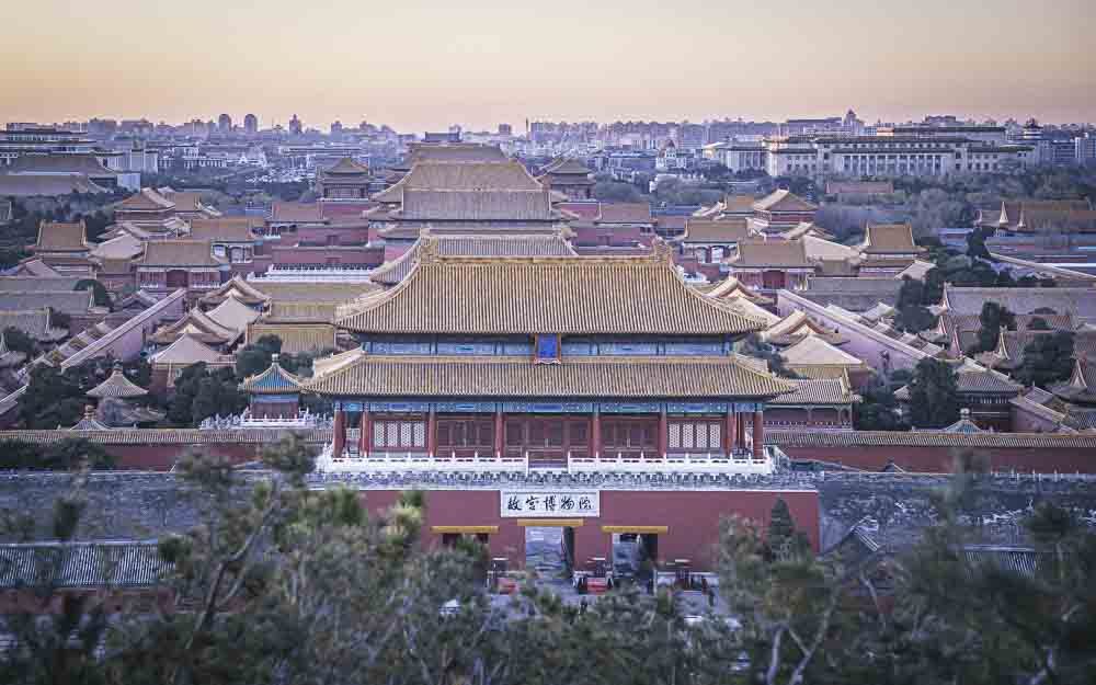 Forbidden city at sunrise