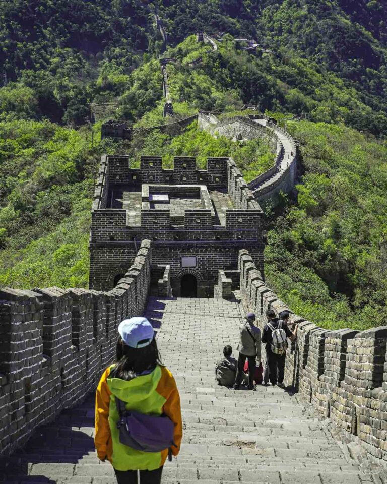Walking along the great wall