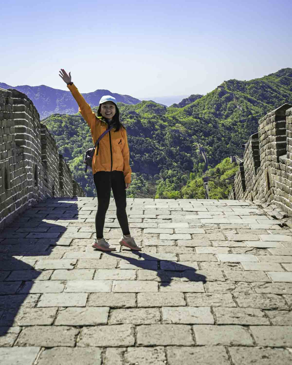 Hiker on the Great Wall