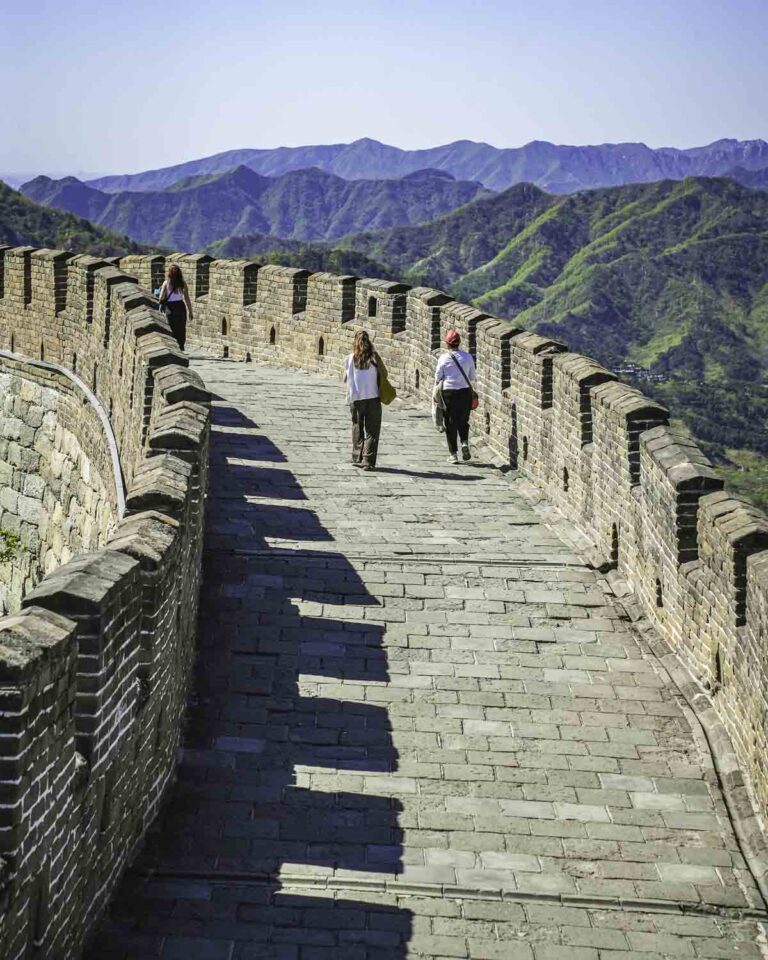 Walking atop the Great Wall