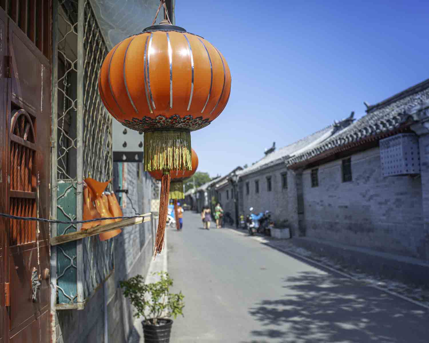 Hutong alleyway with lantern