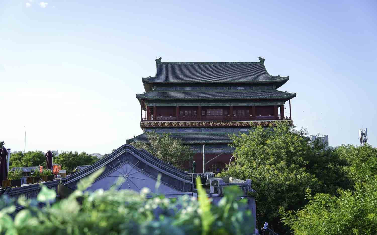 Drum tower view from rooftop