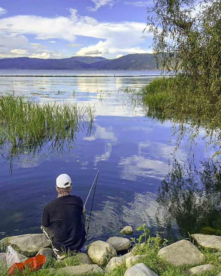 Local fishing in lake
