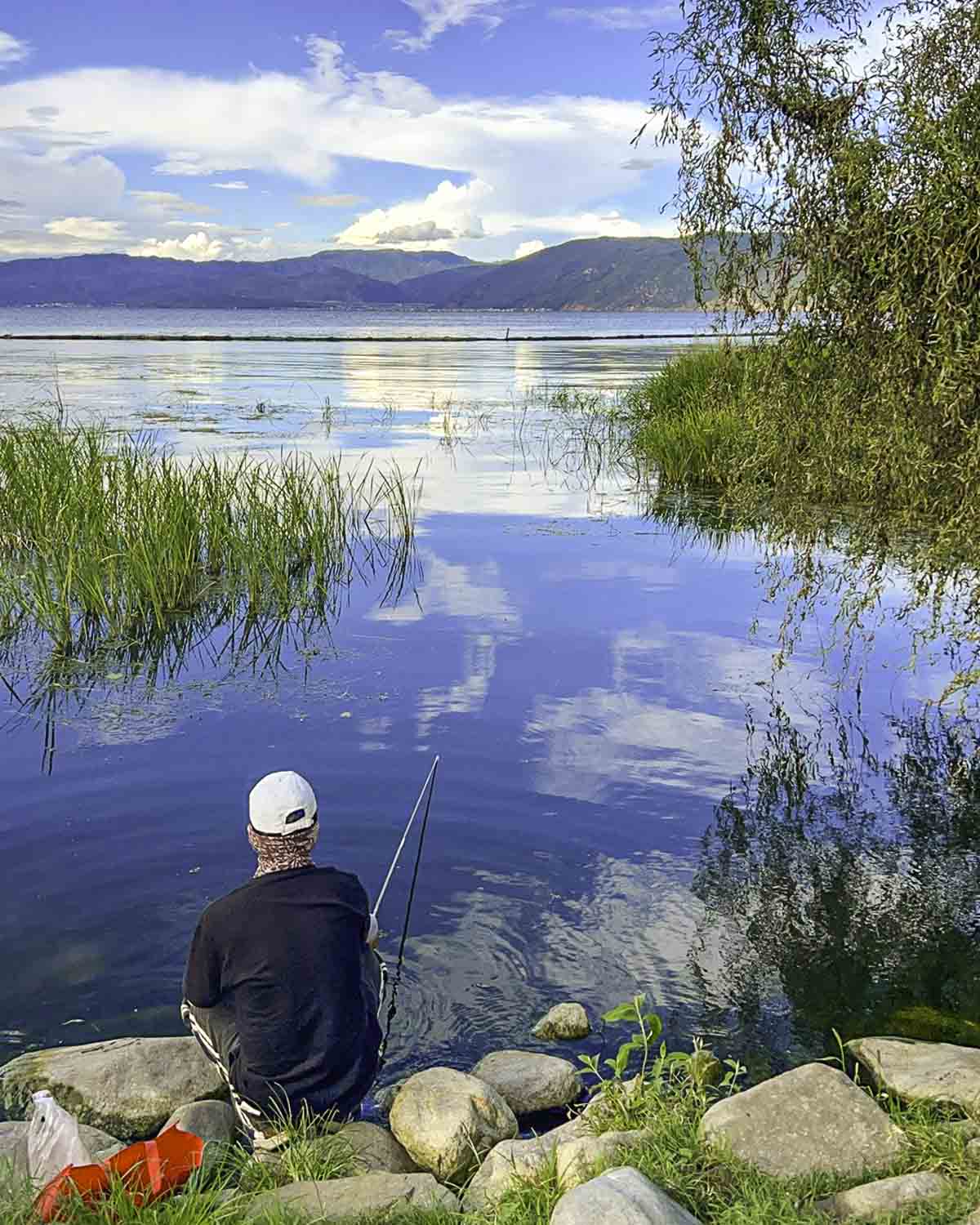 Local fishing in lake