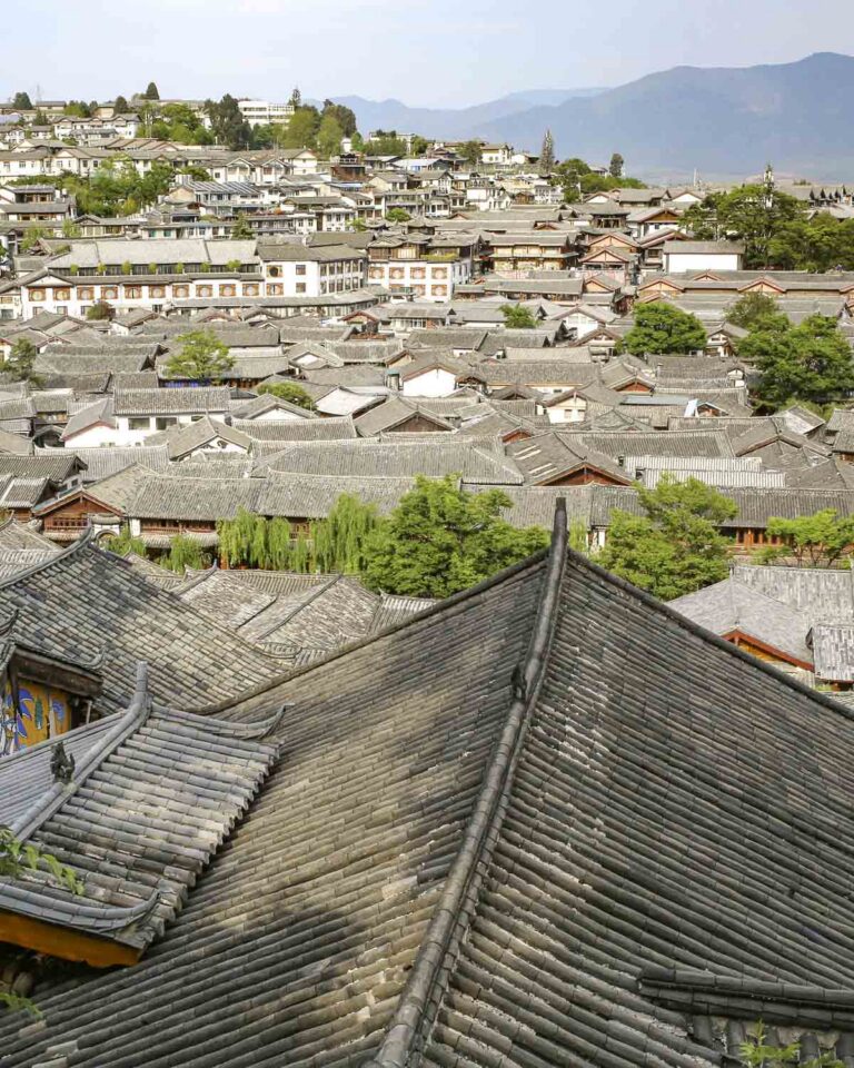 Rooftop view over Lijiang old-town