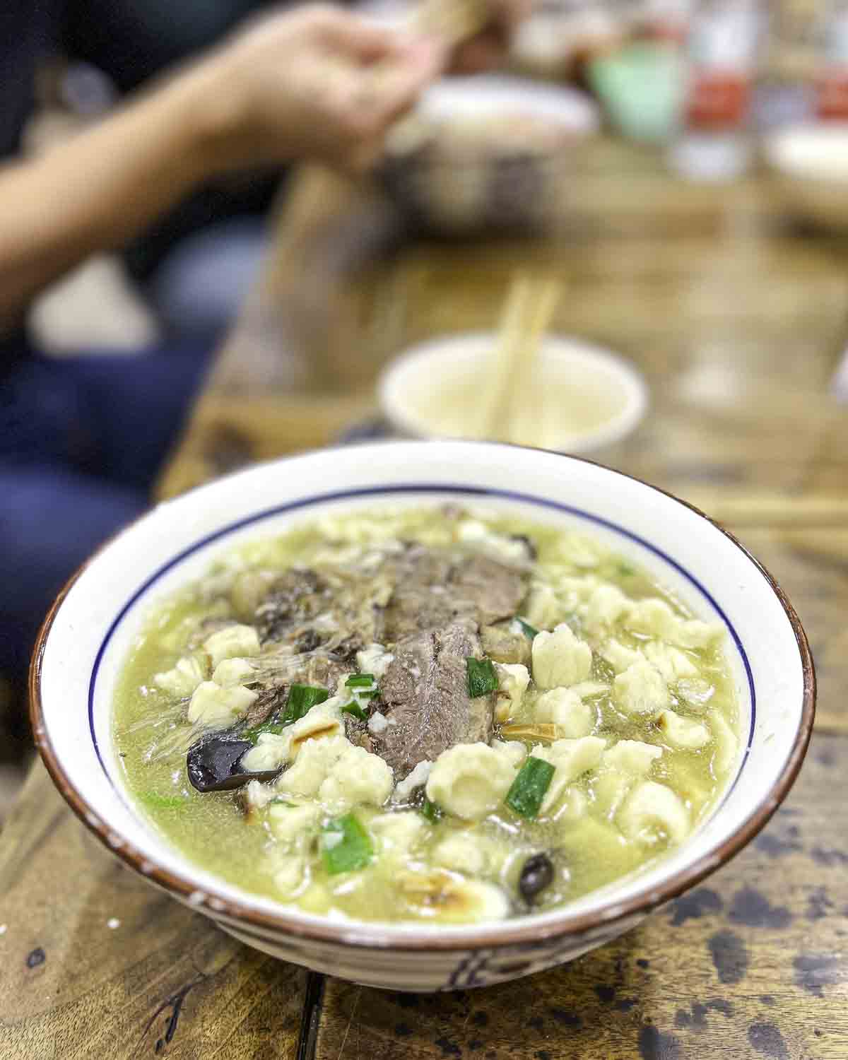 Bowl of Yangrou Paomo Lamb Stew