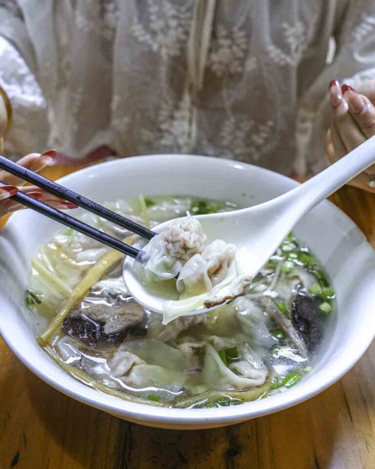 Bowl of wonton soup