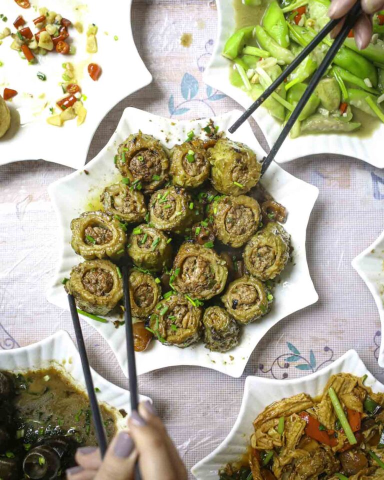Stuffed dishes at lunch