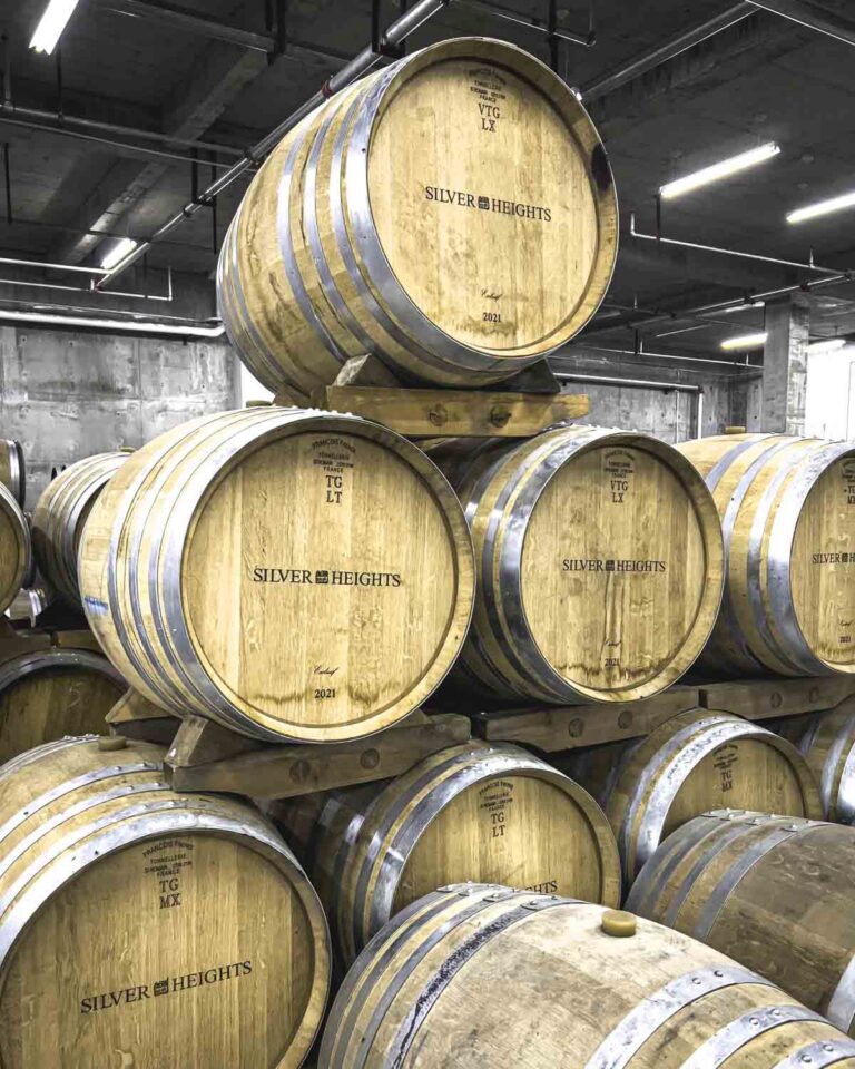 Silver Heights wine barrels