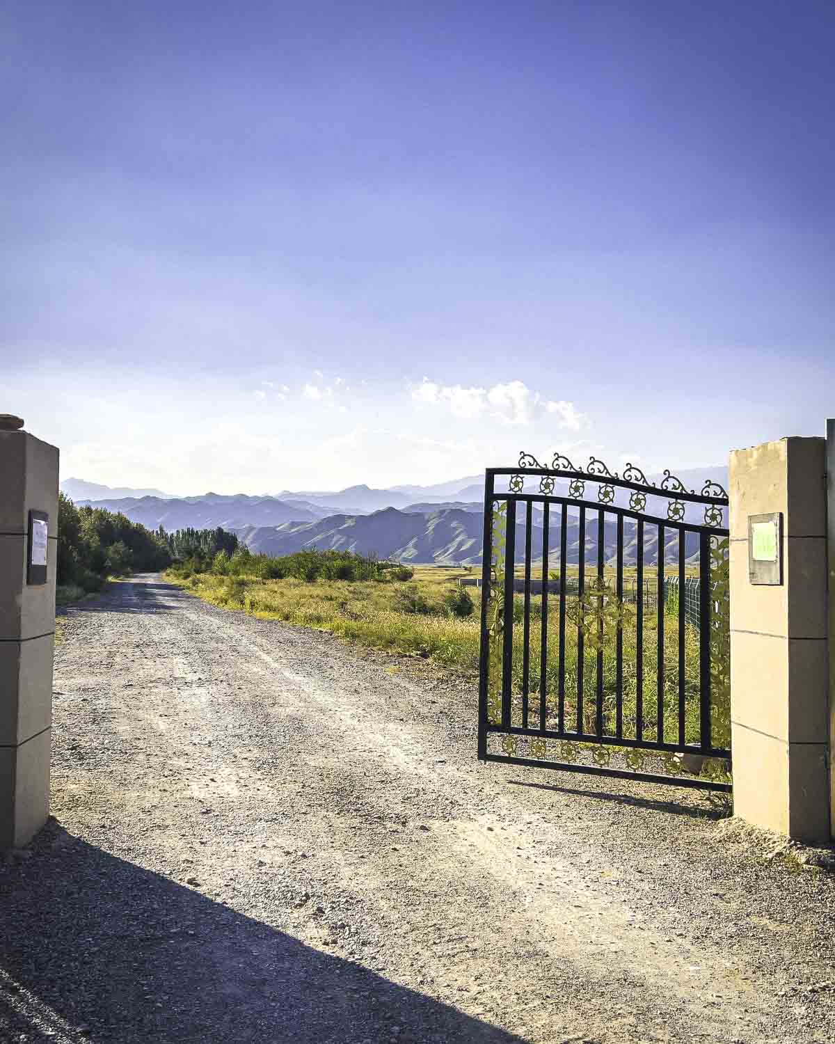 Legacy Peak gated entrance with a view